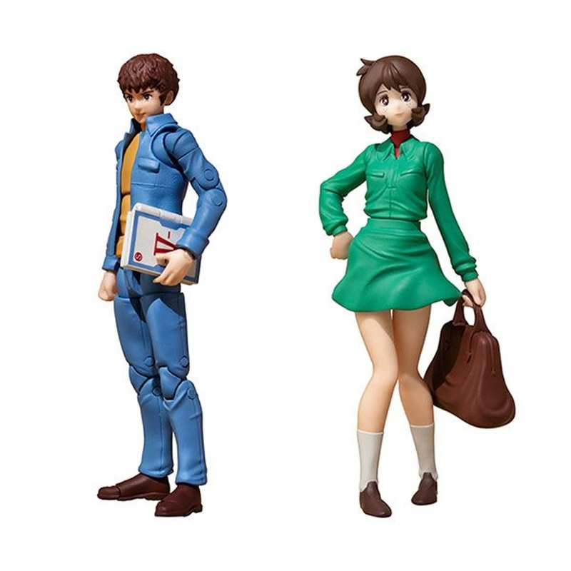 Megahouse G.M.G. Zeon Army 07 Amuro Ray & Fraw Bow Posable Figure (Mobile Suit Gundam)