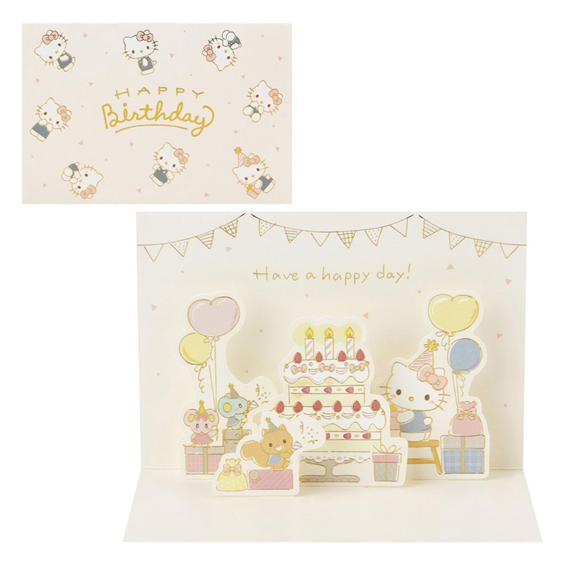 Sanrio Happy Birthday Card & Envelope – Hello Kitty Party Time!