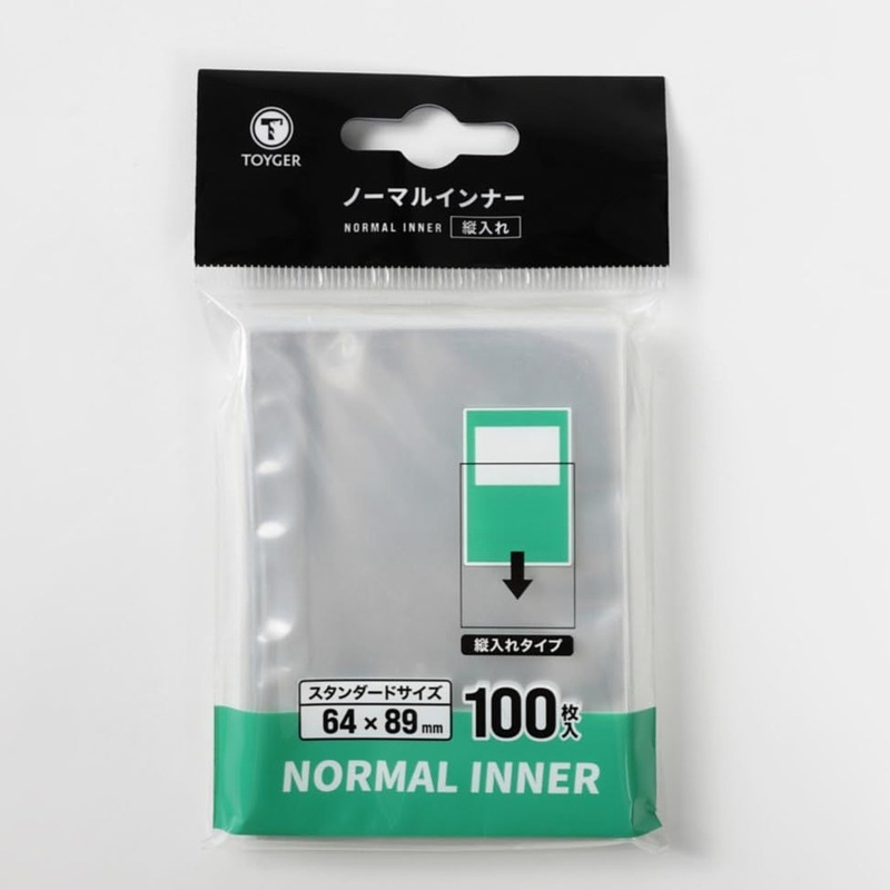 Toyger Normal Inner [Ultra Snug Fit to Protect Cards Inner Sleeve] Pack of 100 (Vertical Entry)
