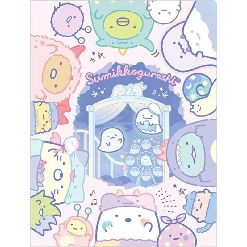 San-x Sumikko Gurashi Clear Holder with 10 Pockets Ghost Night Park Pink