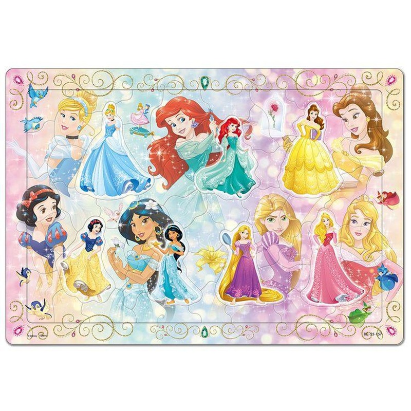Tenyo DC55-157 Jigsaw Puzzle Disney Princesses (55 Pieces)