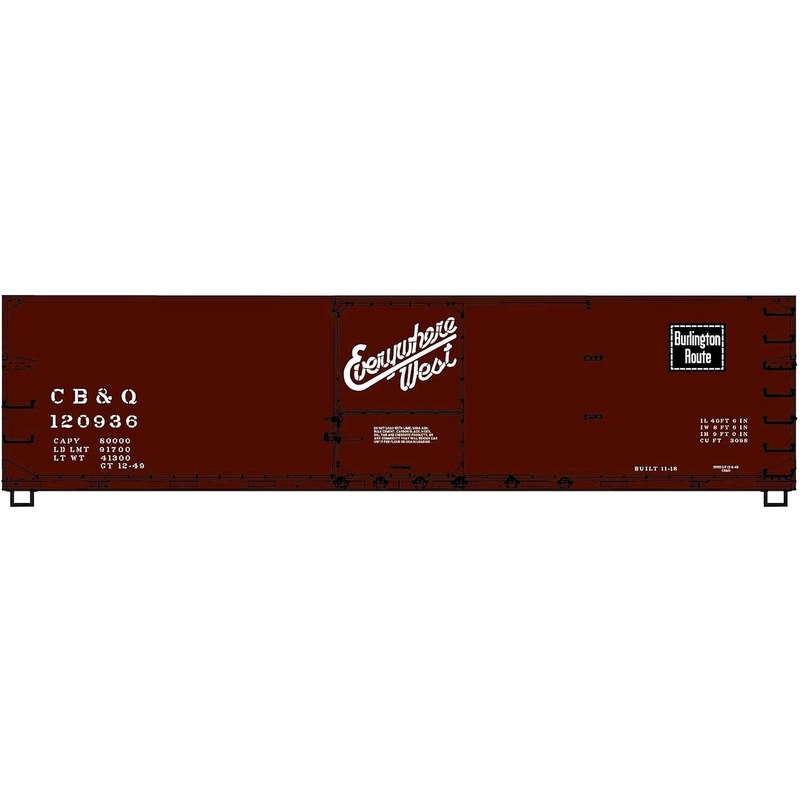 40′ Double Sheath USRA Wood Boxcar Kit CB&Q #120936