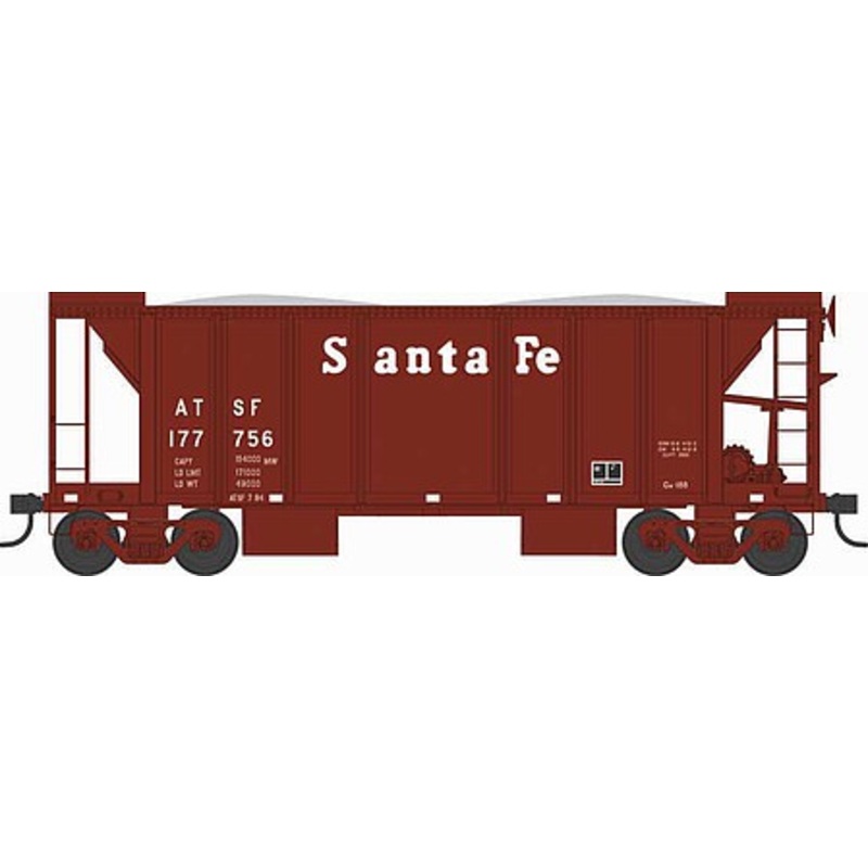 70 ton 2 Bay Ballast Hopper Car ATSF Santa Fe #177781