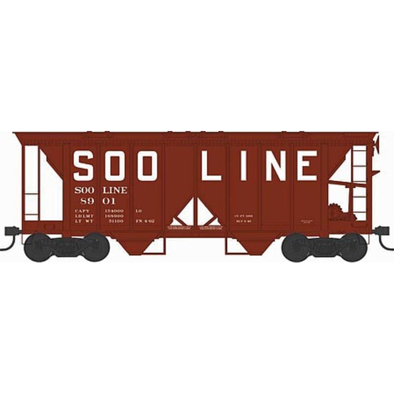 70-Ton 2-Bay Covered Hopper SOO Line #8908