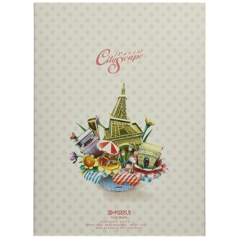 Heart Art Collection Jigsaw Puzzle 3D Puzzle 3D Craft Model City Scape Paris (74 Pieces)