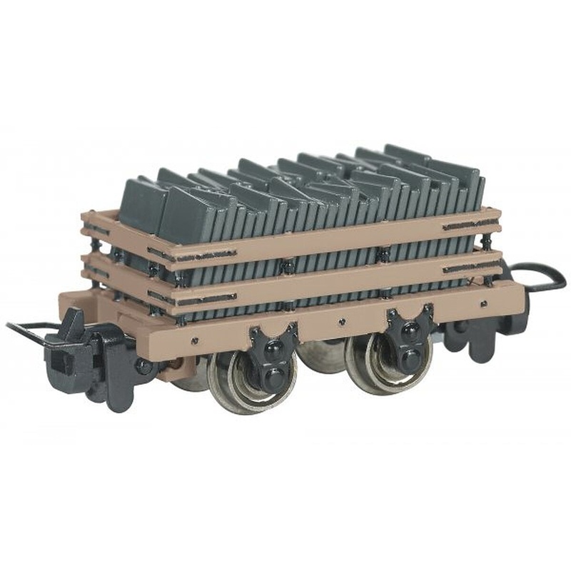 HO TTT Narrow Gauge Tan Slate Wagon w/Load