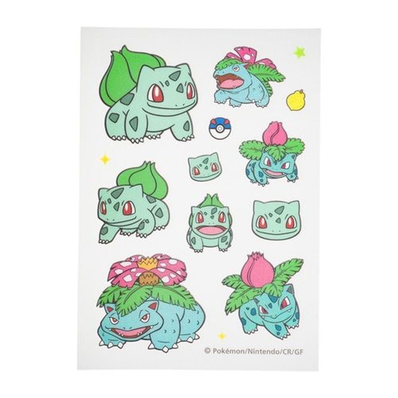 Pokemon Center Original irodo Fabric Transfer Sticker – Bulbasaur Venasaur Ivysaur