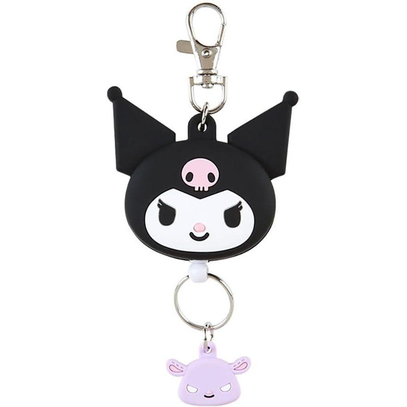 Sanrio Reel Keychain Kuromi Face Design