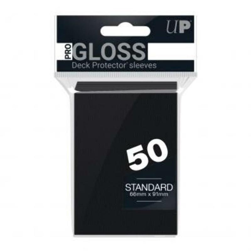 Ultra Pro Black Standard Size Solid Deck Protector Hard Sleeves Pack of 50 [91 x 66mm]
