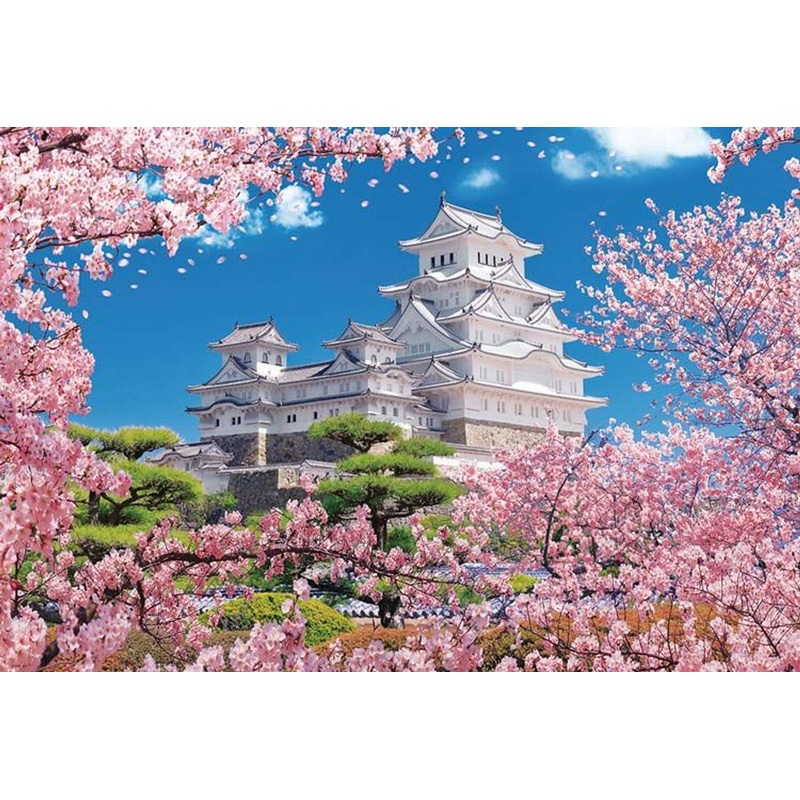 Beverly 300-058 Jigsaw Puzzle Cherry Blossom View at Himeji Castle (300 Pieces)