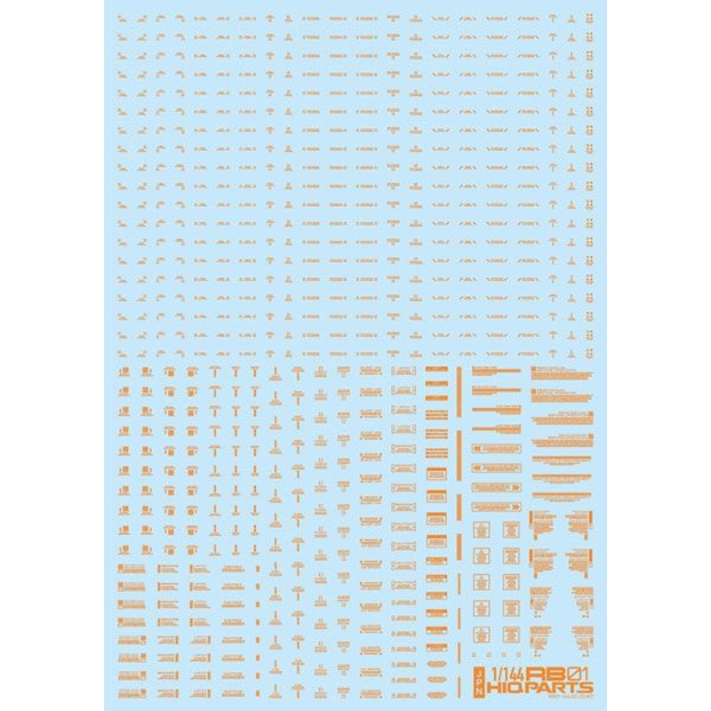 HiQparts 1/144 RB01 Caution Decal One Color Orange