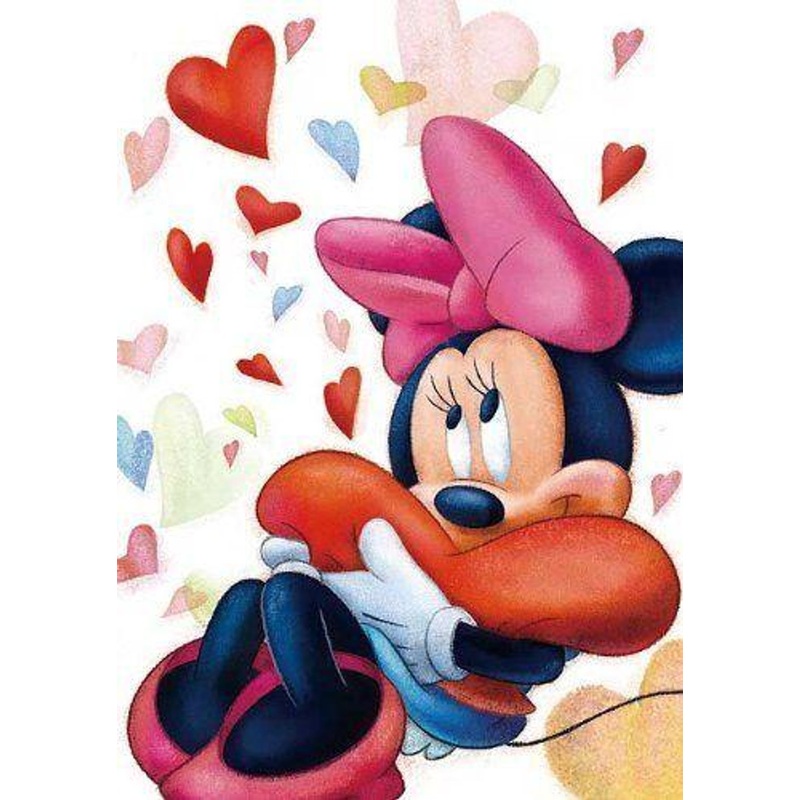 Tenyo D-108-718 Jigsaw Puzzle Excited Minnie (108 Pieces)