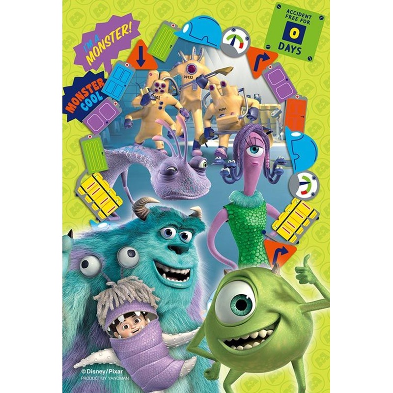 Yanoman 97-265 Prism Art Jigsaw Petit Puzzle Disney Pixar Monsters Inc.  (70 S-Pieces)