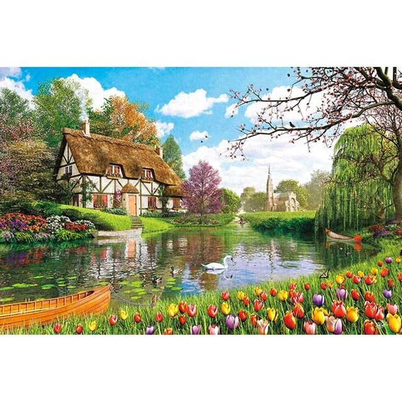 Jigsaw Puzzle Blooming Waterway (1000 Pieces)