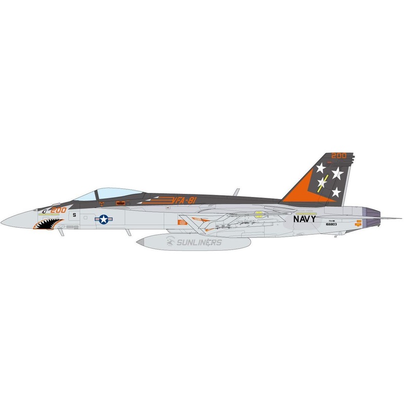 Platz 1/72 US Navy Carrier-Based Fighter F/A-18E Super Hornet VFA-81 Sunliners Plastic Model