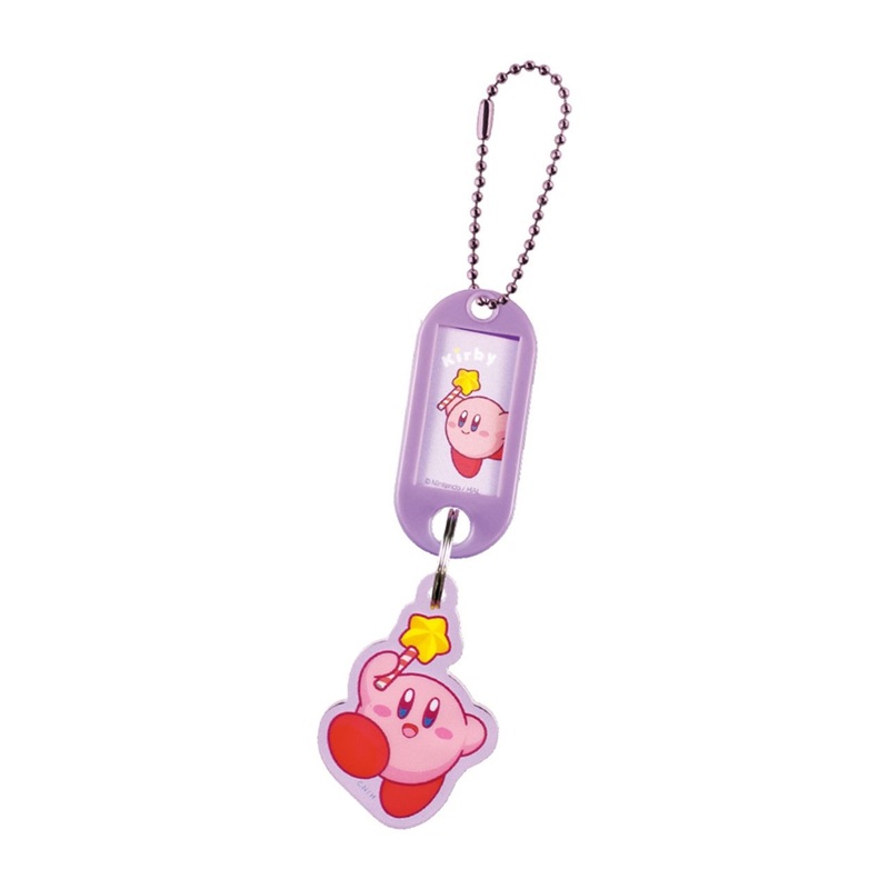 T’s Factory Kirby Name Tag Keychain Purple