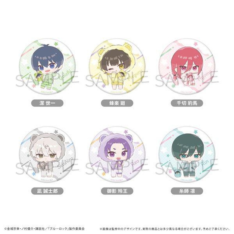 [Tapioca] Blue Lock Trading Can Badge Kurumi Pajamas Mini Character Ver. (BOX 6 Pcs.)