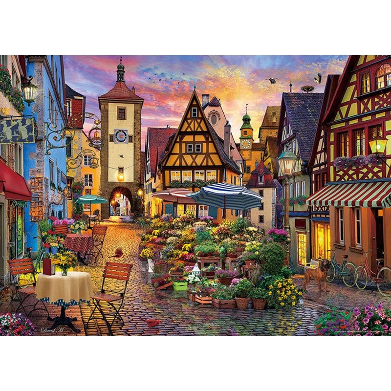 Beverly 66-209 Jigsaw Puzzle Bavarian Town by David Maclean (600 Pieces)