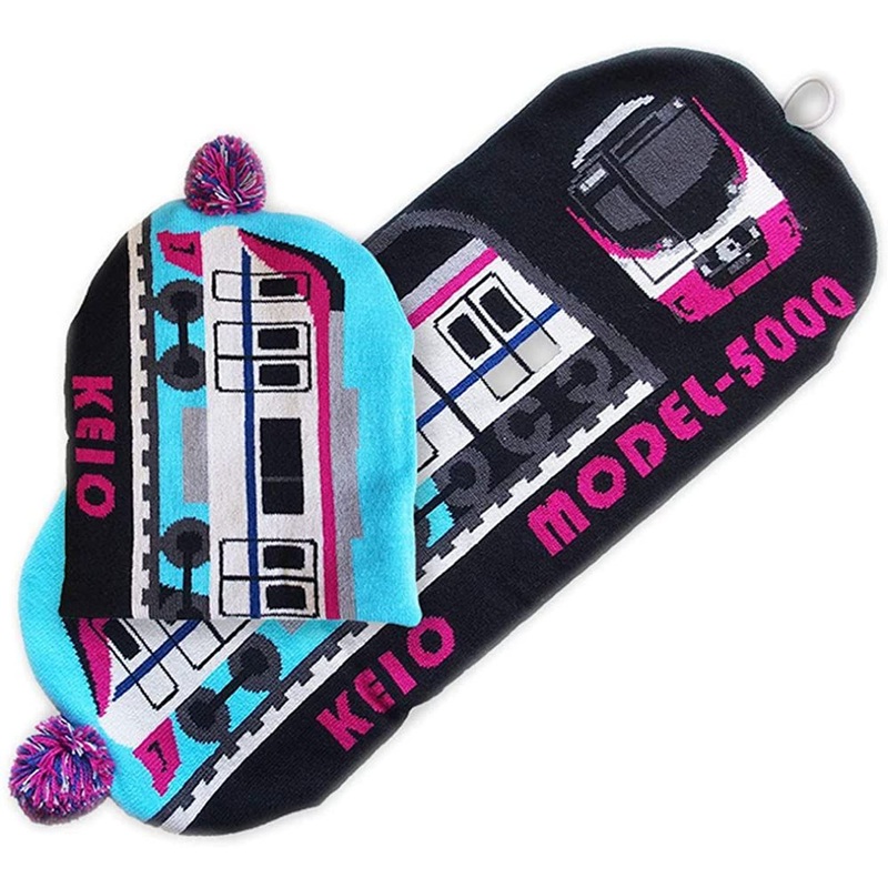 Railway 2 Way Scarf/Beanie for Kids Keio Series 5000