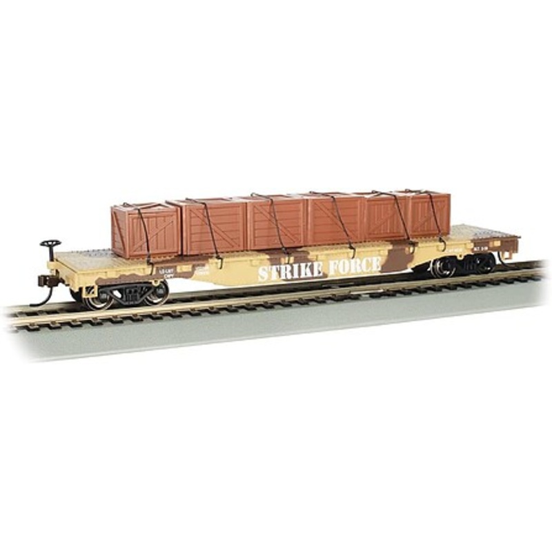 52′ Flatcar Desert Camouflage with Crates