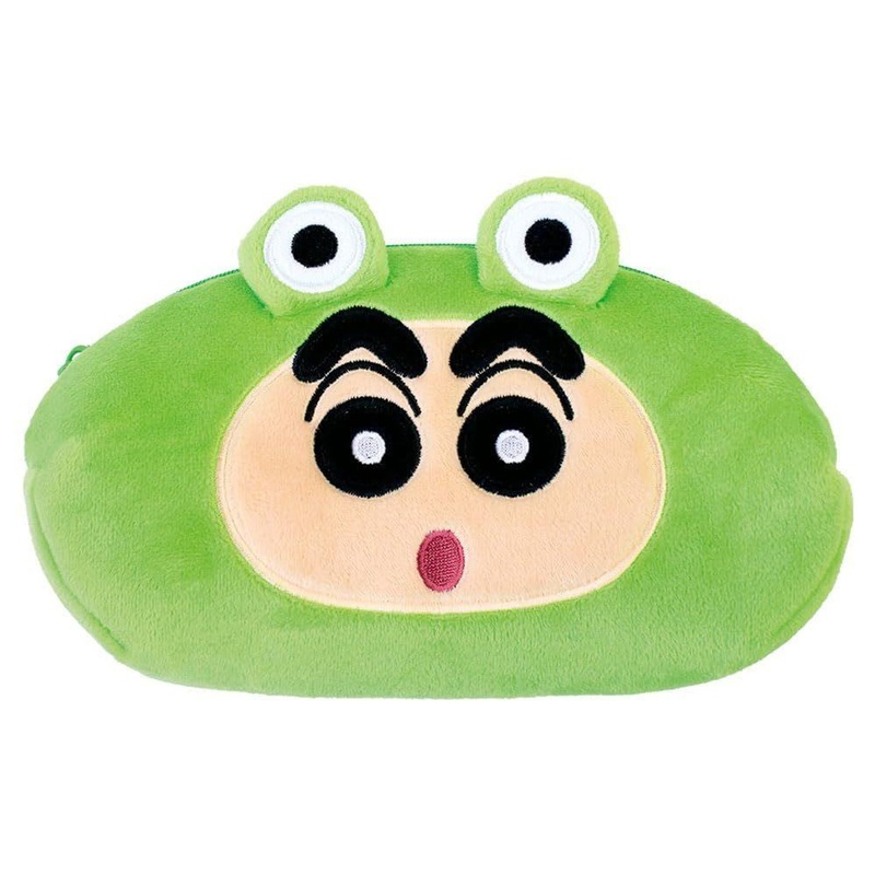 T’s Factory Crayon Shin-chan Plush Face Pen Pouch Frog