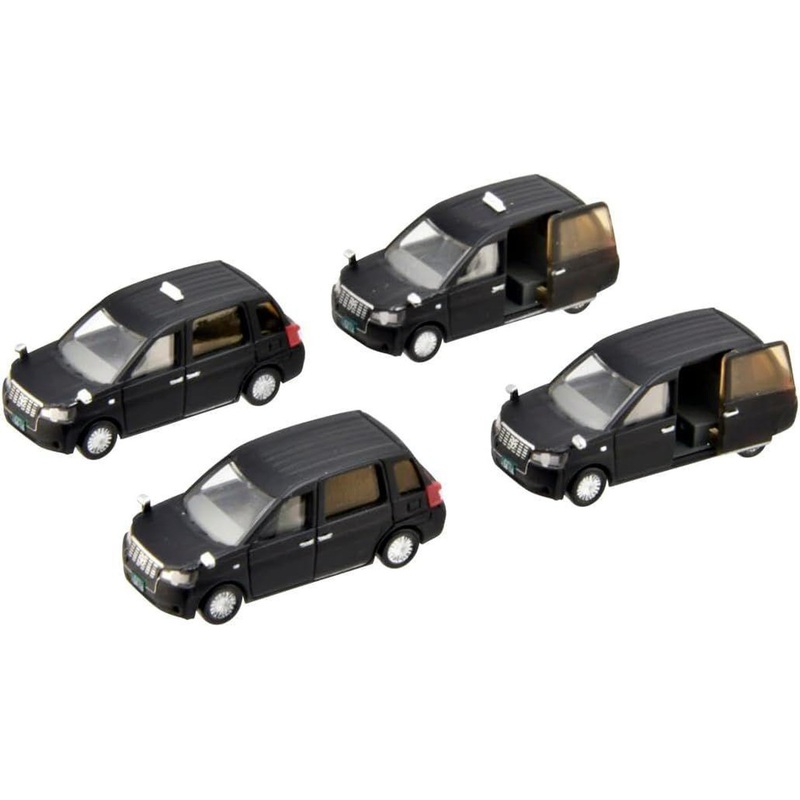 Tomytec The Car Collection Basic Set Select JPN Taxi Black (4 Cars) (N scale)