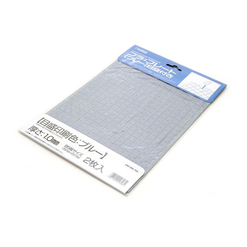 Wave Plastic Plate Gray 1.0mm w/Blue Scale