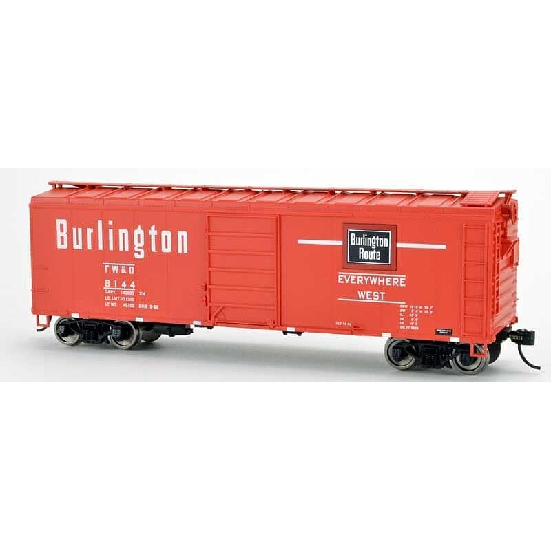 40′ Steel Side Boxcar FW&D Burlington #8144