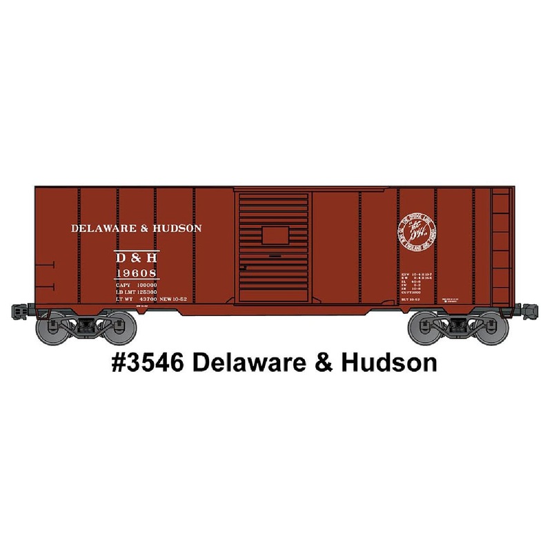 AAR 40′ Single-Door Steel Boxcar Kit Delaware & Hudson