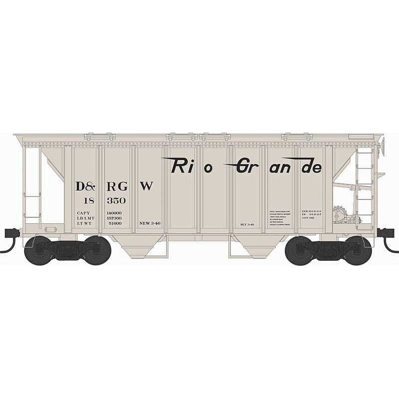 H34 70 Ton Covered Hopper D&RGW #18360