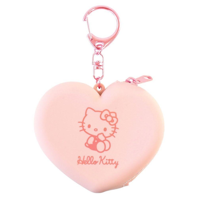 T’s Factory Sanrio Heart-Shaped Silicone Mini Pouch Hello Kitty
