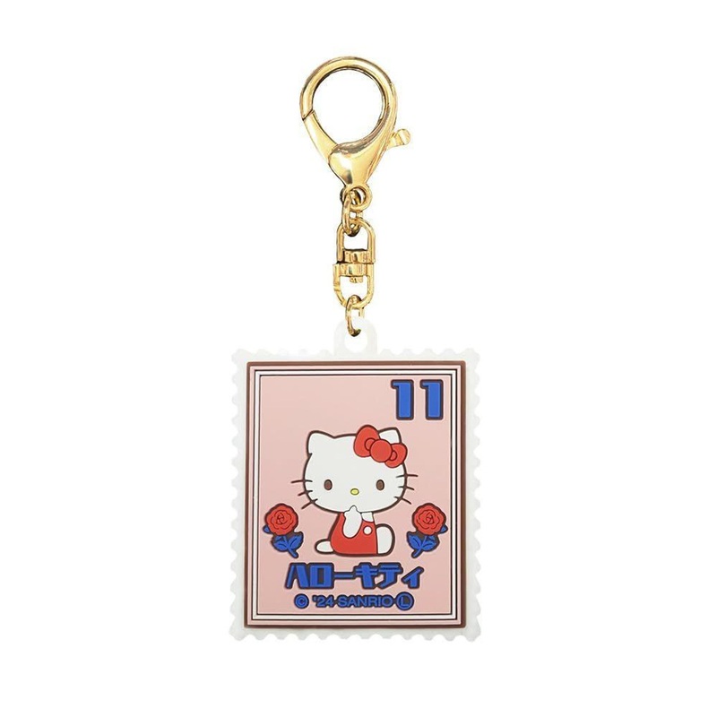 OST Sanrio C Retro Stamp Rubber Keyholder Hello Kitty