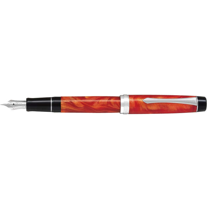 Pilot FKVH-3MR-MAOF Custom Heritage SE Marble Orange Fountain Pen (NIB: F Fine)