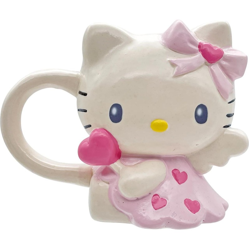 Sun Art Sanrio Die-Cut Mug Angel Hello Kitty Pink