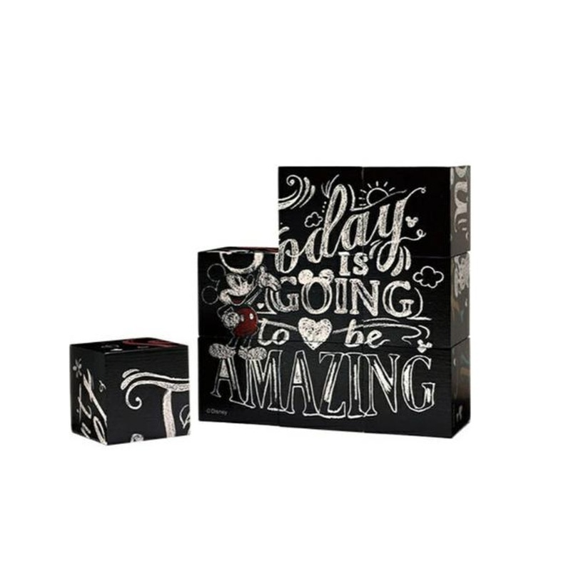 Yanoman 607-01 Woodisplay Cube puzzle Blackboard Mickey Mouse (9 Pieces)