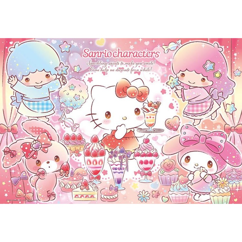 Beverly 33-202 Jigsaw Puzzle Sanrio Characters Sparkling Sweets (300 Pieces)