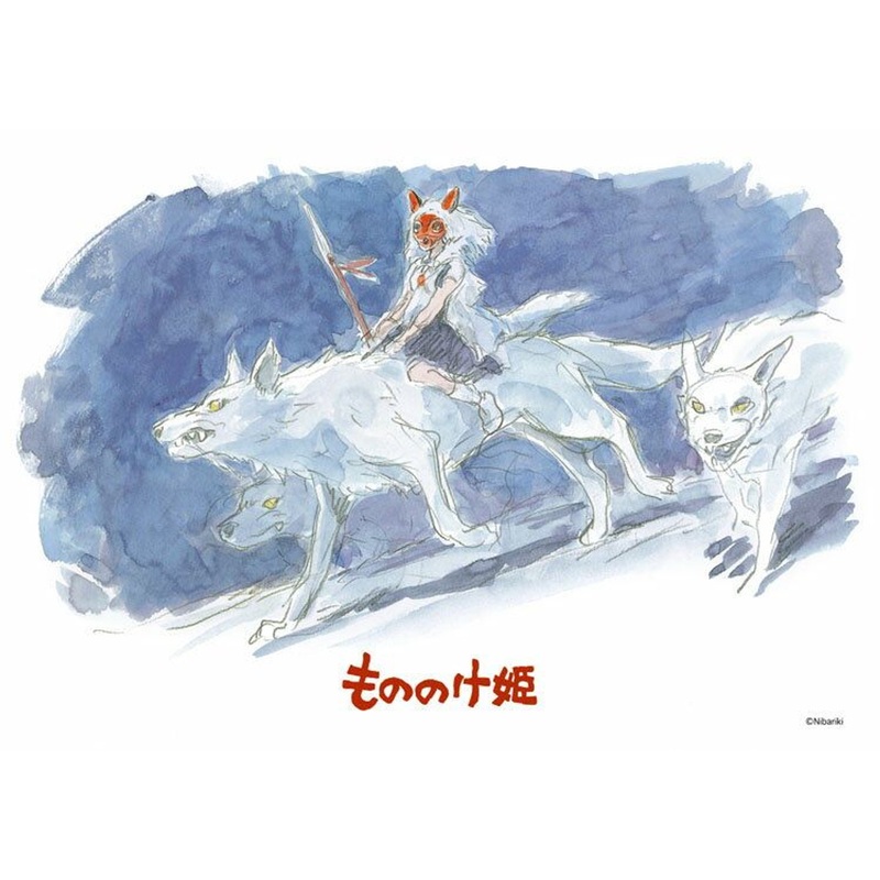 Ensky 108-640 Jigsaw Puzzle Studio Ghibli Princess Mononoke San Riding Moro (108 Pieces)