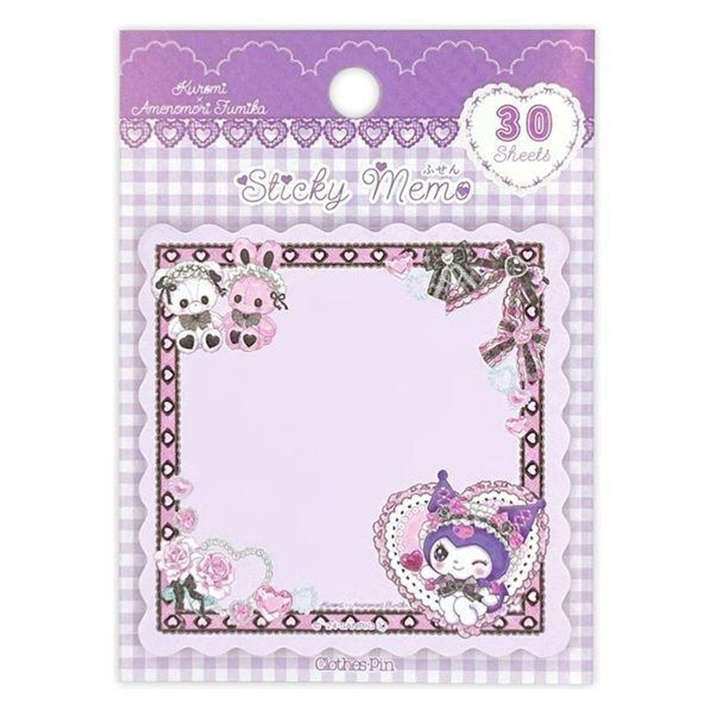 Sanrio Characters x Amenomori Fumika Sticky Memo Kuromi