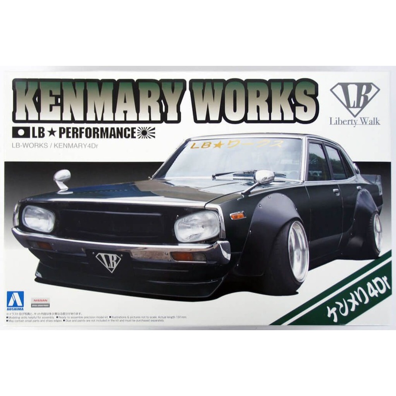 Aoshima Liberty Walk 1/24 Nissan Skyline Kenmary Works 4Dr 2015 Ver. Plastic Model