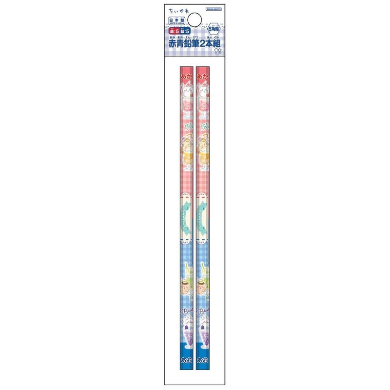 Chiikawa Red Blue Pencil Two Piece Set Chiikawa