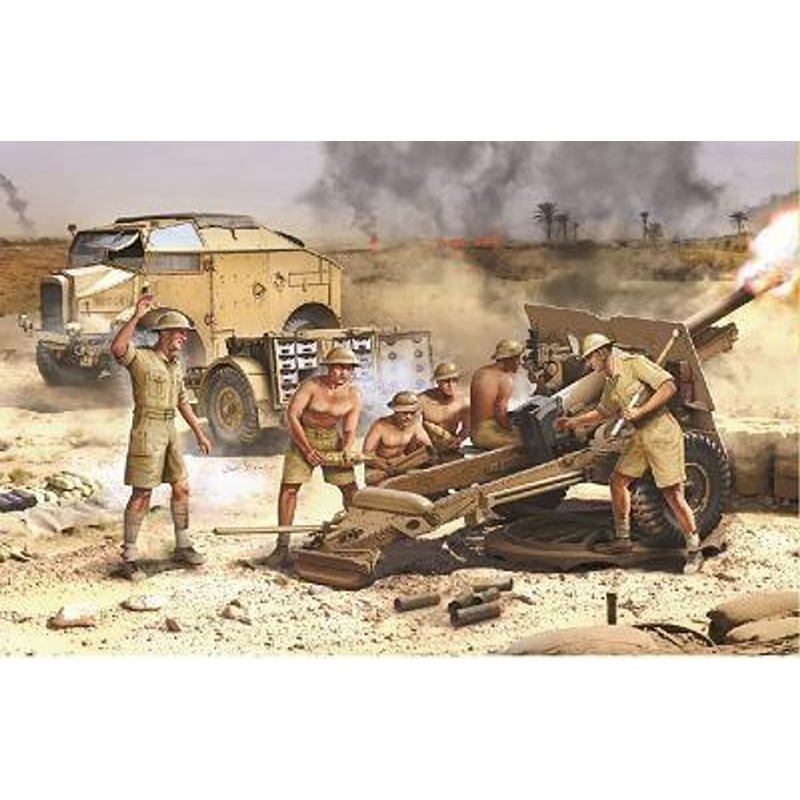 DRAGON 1/35 WWII British Army 4-wheel Drive C8 Mk.II Late Model Field Artillery Tractor & 25-Pounder Mk.II Limber & 6 Artillery Plastic Model