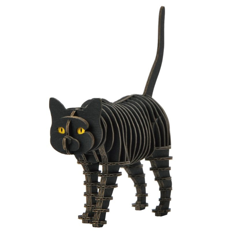hacomo GRID Paper Craft Black Cat