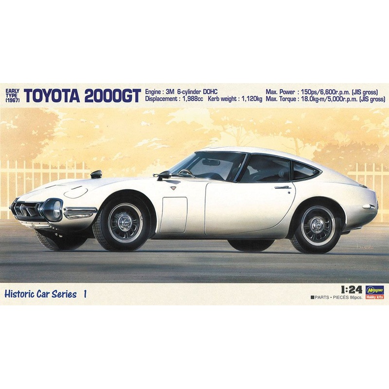 Hasegawa 1/24 Toyota 2000GT Early Type (1967) Plastic Model