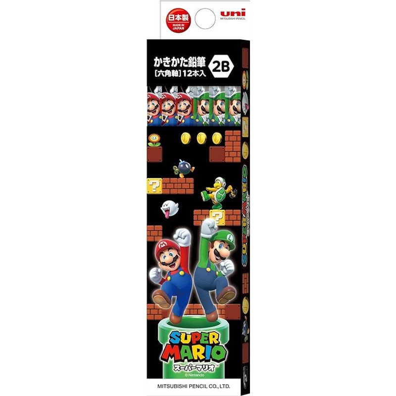 Mitsubishi Pencil Super Mario 2B Pencil Set of 12