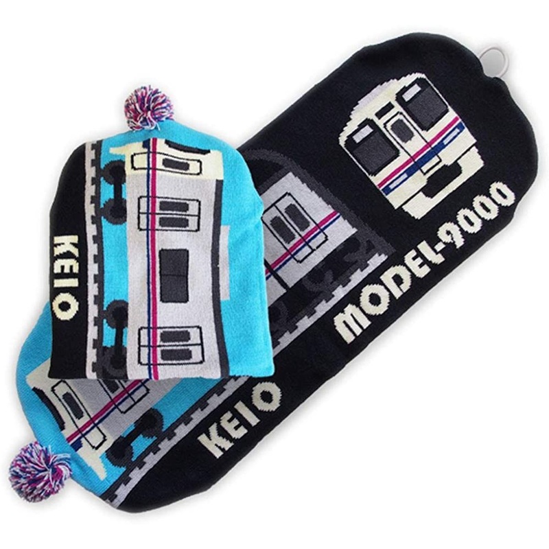 Railway 2 Way Scarf/Beanie for Kids Keio Series 9000