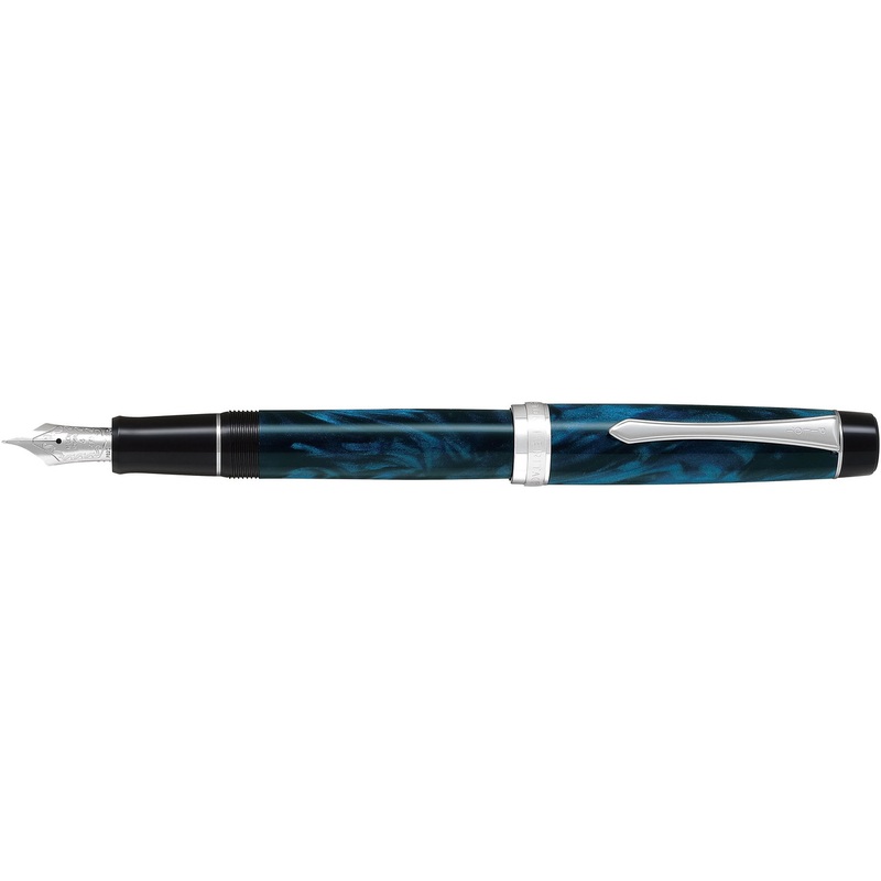 Pilot FKVH-3MR-MALM Custom Heritage SE Marble Blue Fountain Pen (NIB: M Medium)