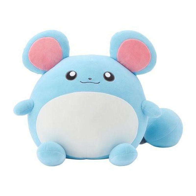 Pokemon Center Original Mega Big And Squidgy Plush Marill