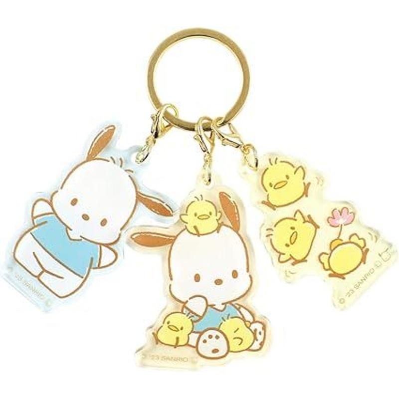 Sanrio 3 Charm Keychain Pochacco
