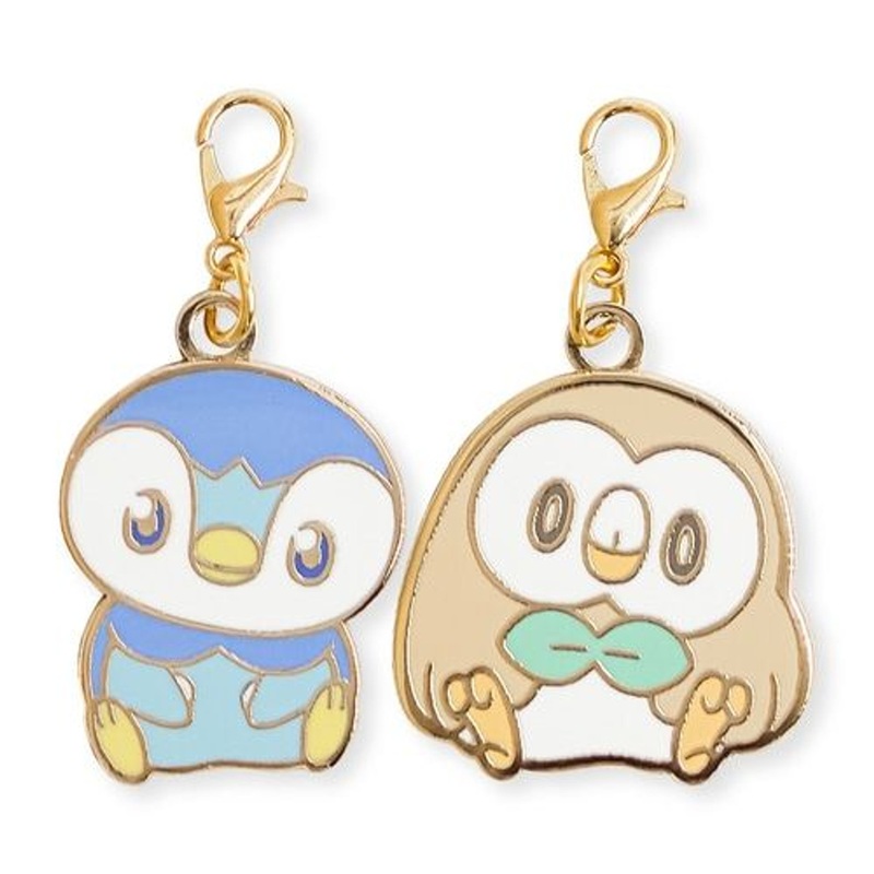 Pokemon Center Original PokePeace Keychain Piplup & Pochama (Set of 2)