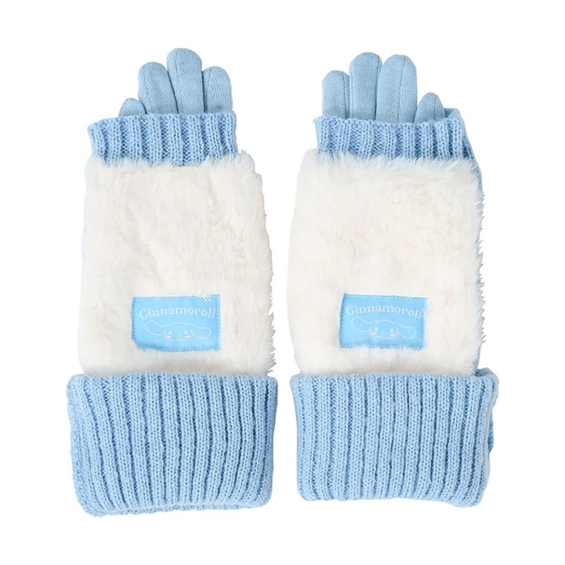 Sanrio Cinnamoroll 3-Way Gloves, Smartphone Compatible, Arm Cover, Cold Protection 381373